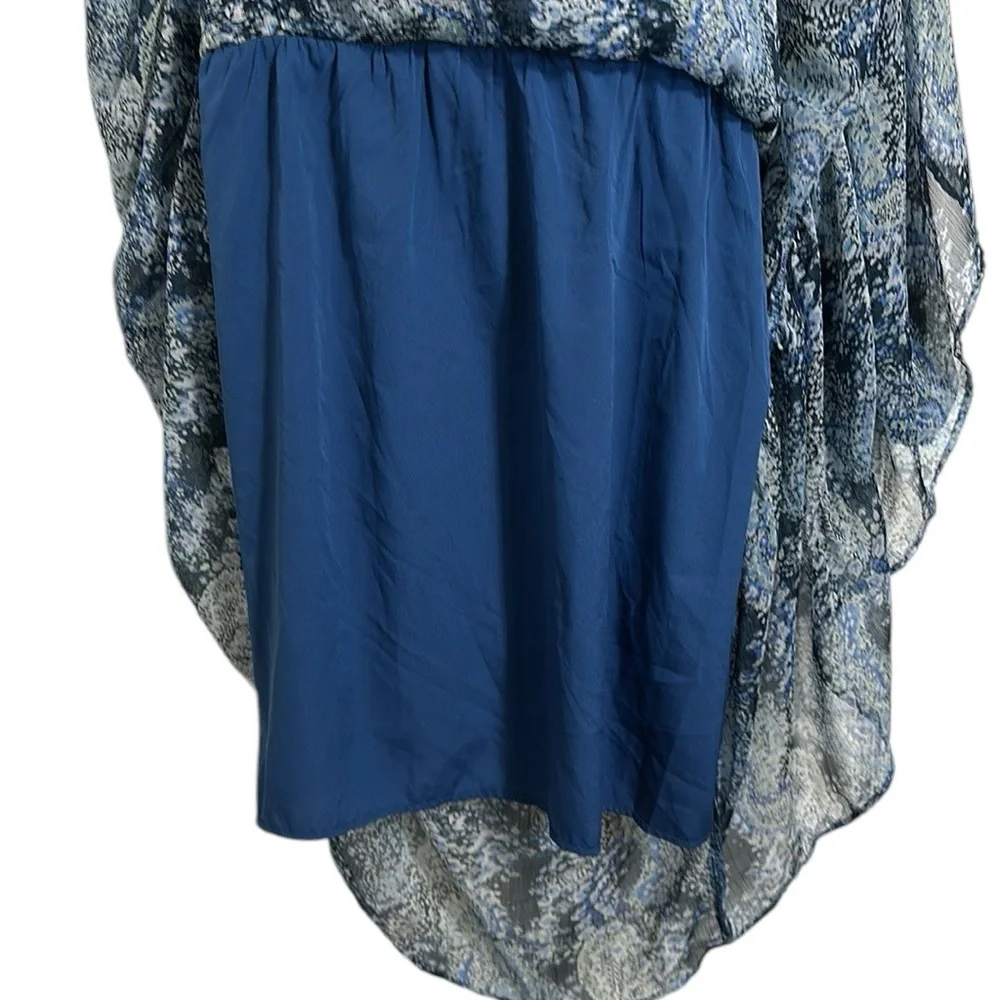 NWT Joie Blue Printed Parisian Paisley Tiered Maxi Dress Sz XXL